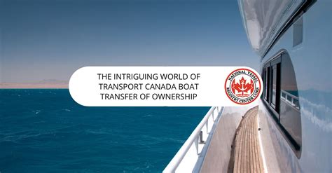 transport canada boat ownership transfer.